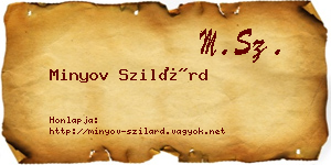 Minyov Szilárd névjegykártya