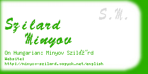 szilard minyov business card